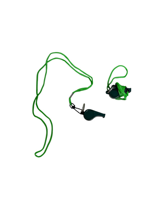 2 Piece Plastic Whistle with Lanyard